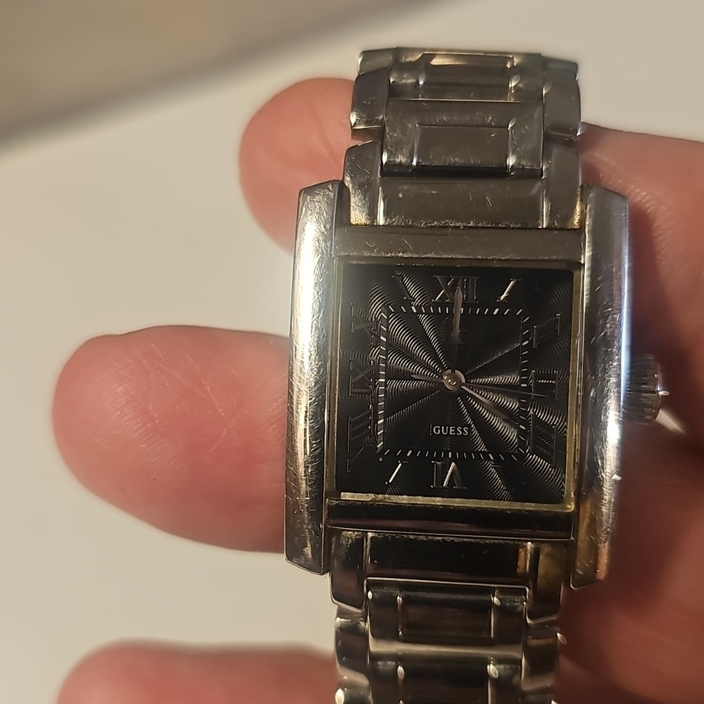 Guess Watch, Silver Rectangular, Women's - image 2